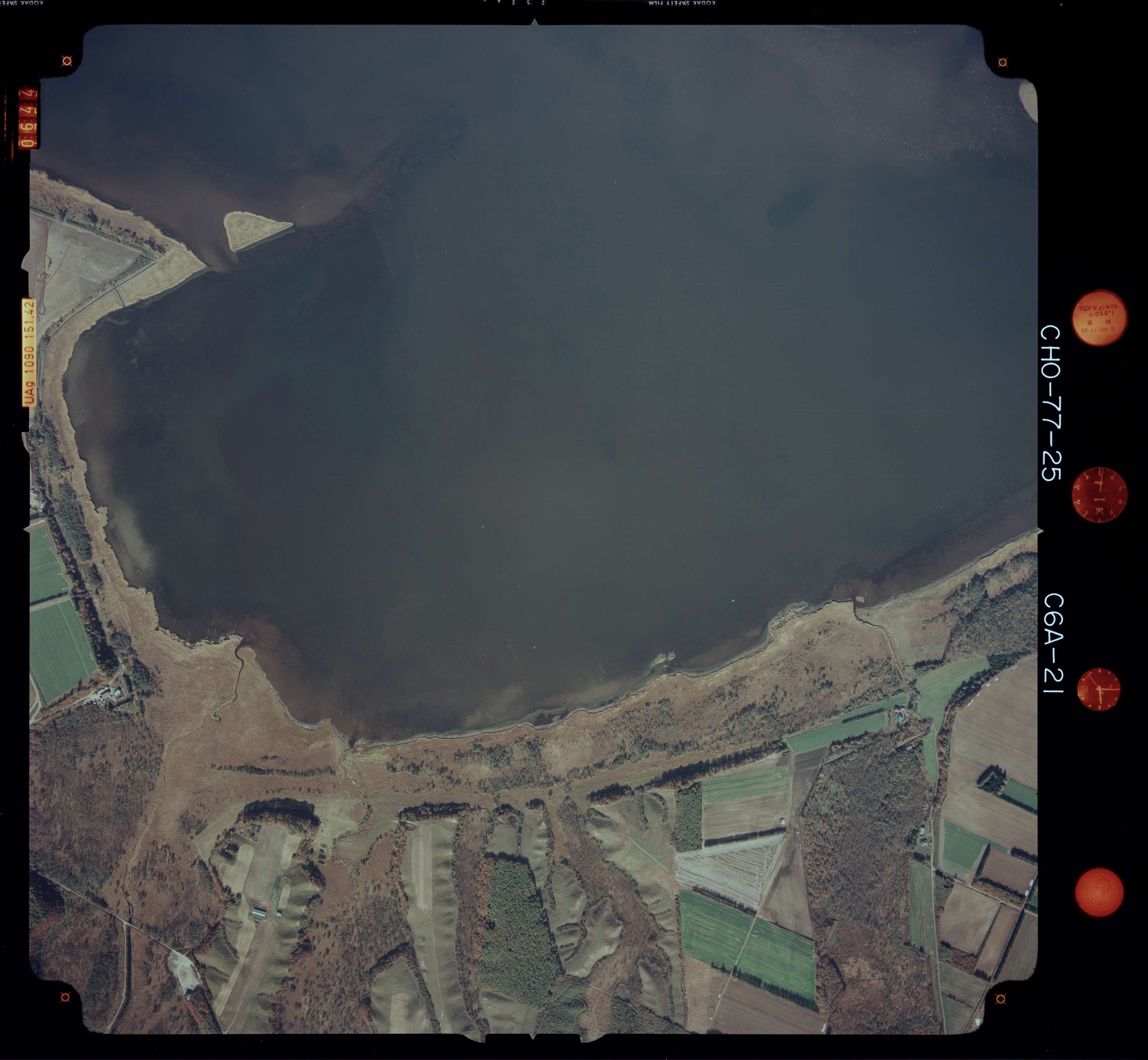 国土地理院 濤沸湖（北海道網走市<br>
斜里郡小清水町） 空撮写真 1977年10月23日
