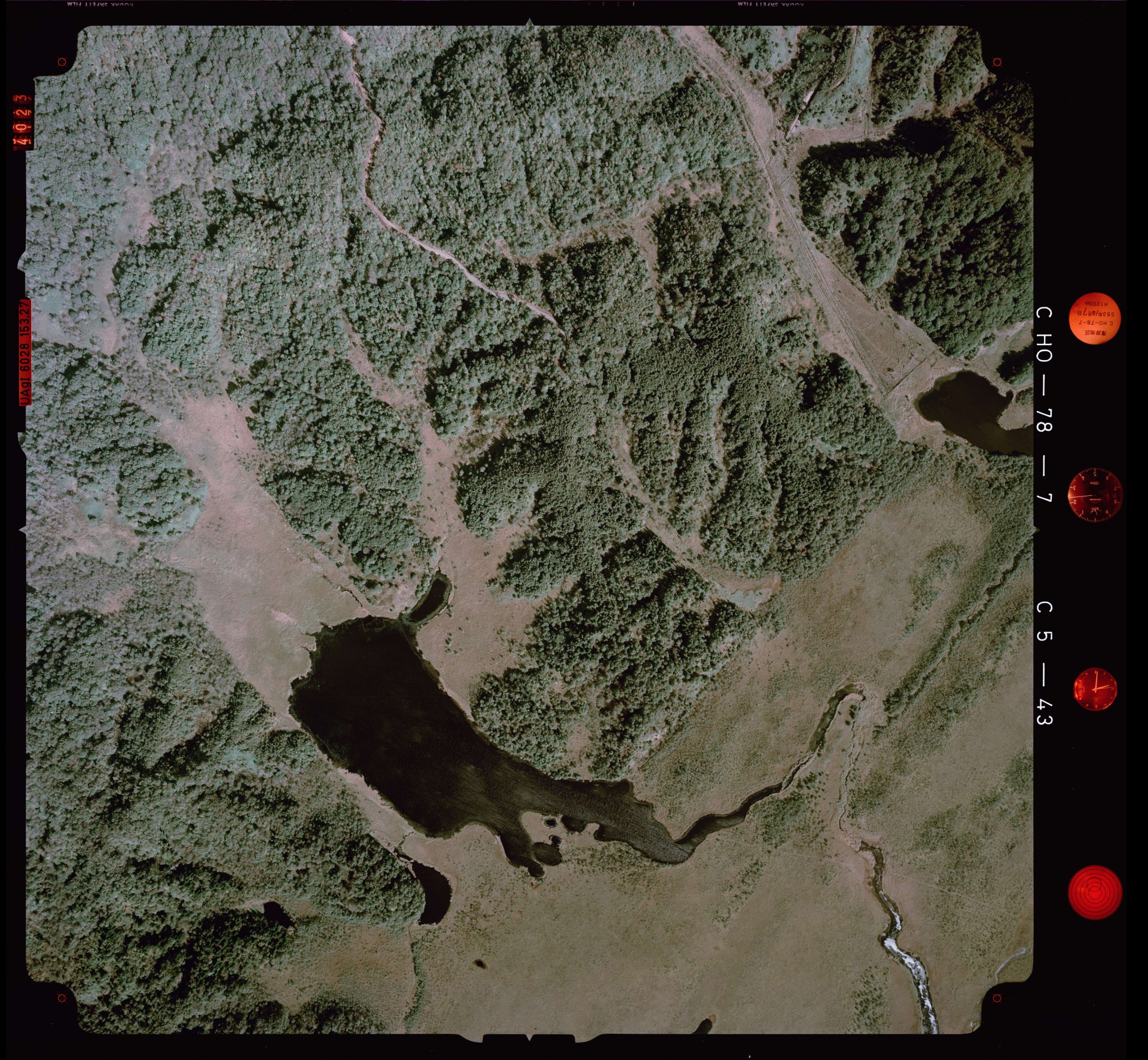国土地理院 大沼（北海道厚岸郡浜中町） 空撮写真 1978年10月7日