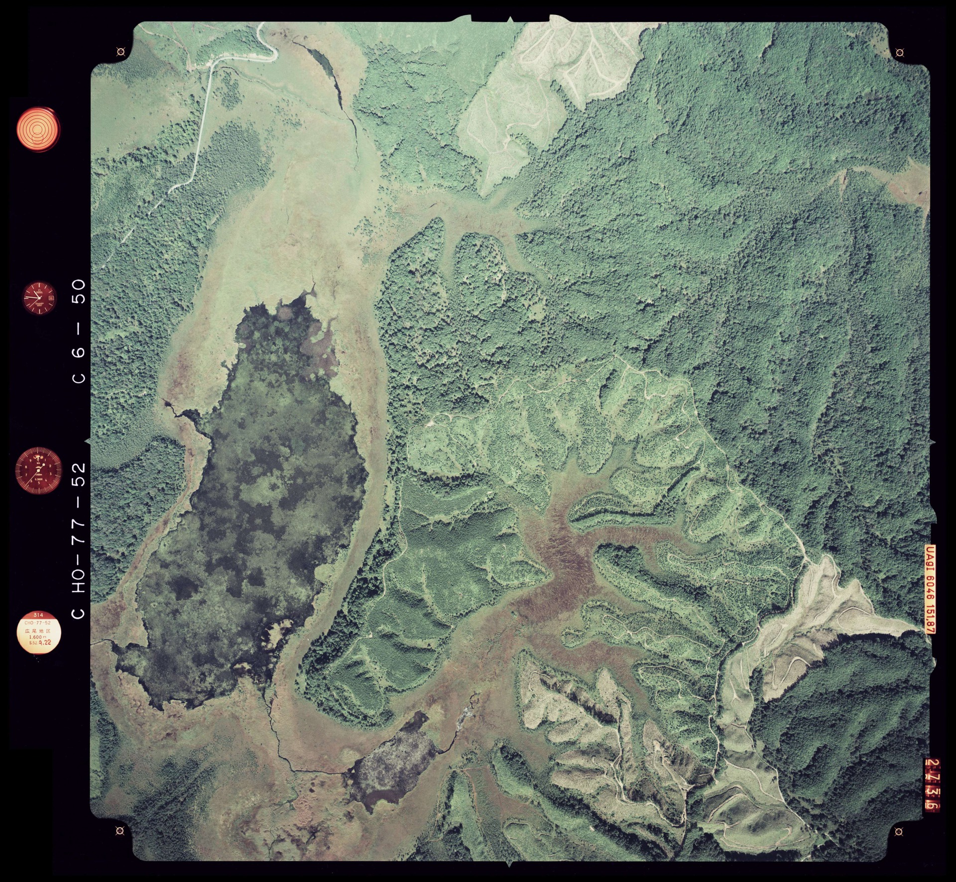 国土地理院 キモントウ沼（北海道広尾郡大樹町） 空撮写真 1977年9月22日