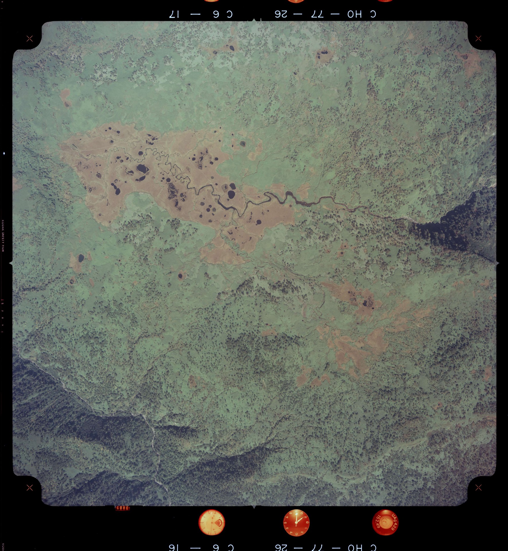国土地理院 雨竜沼池塘群（北海道雨竜郡雨竜町） 空撮写真 1977年9月25日