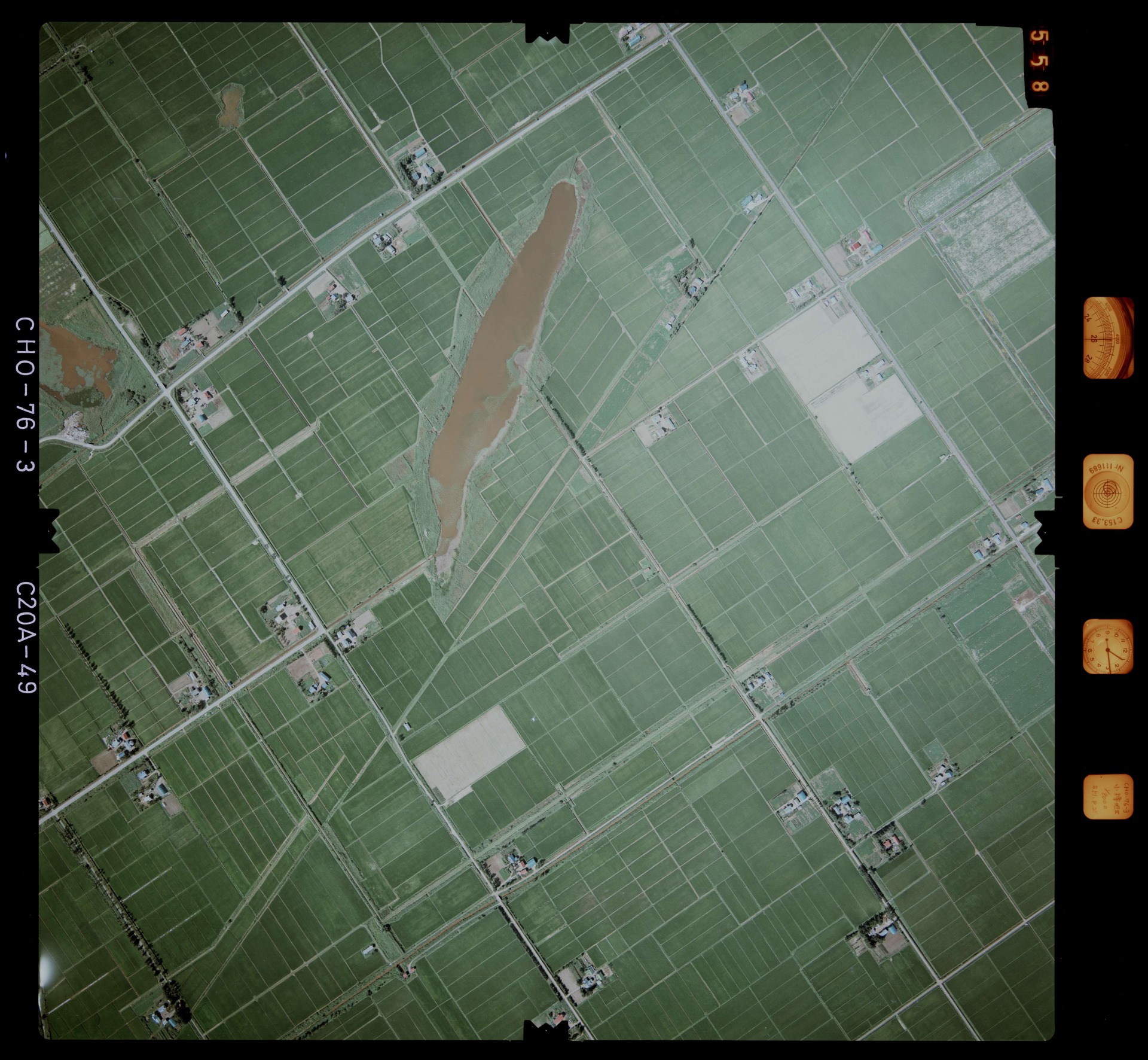 国土地理院 長沼（北海道岩見沢市） 空撮写真 1976年8月29日