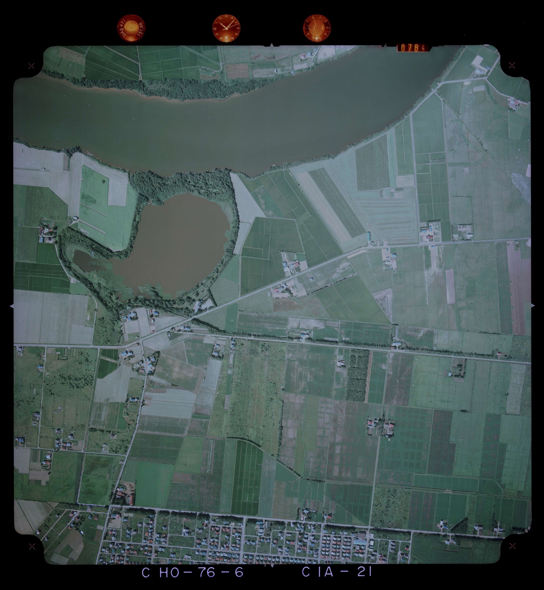 国土地理院 ペケレット沼（北海道札幌市北区） 空撮写真 1976年8月26日