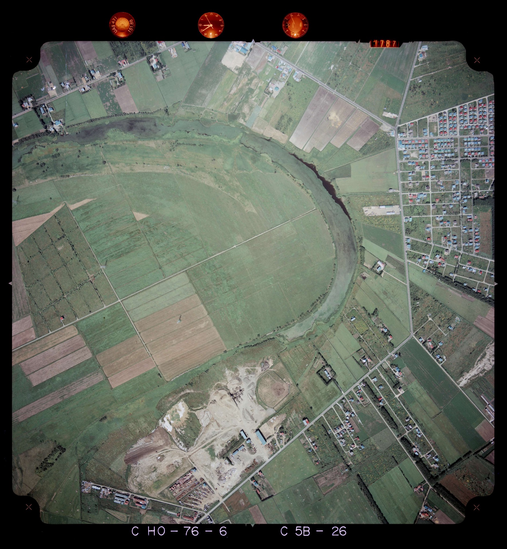 国土地理院 モエレ沼（北海道札幌市東区） 空撮写真 1976年9月5日