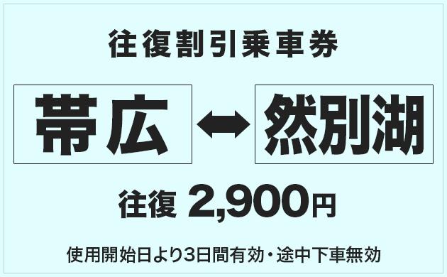 帯広～然別湖往復乗車券