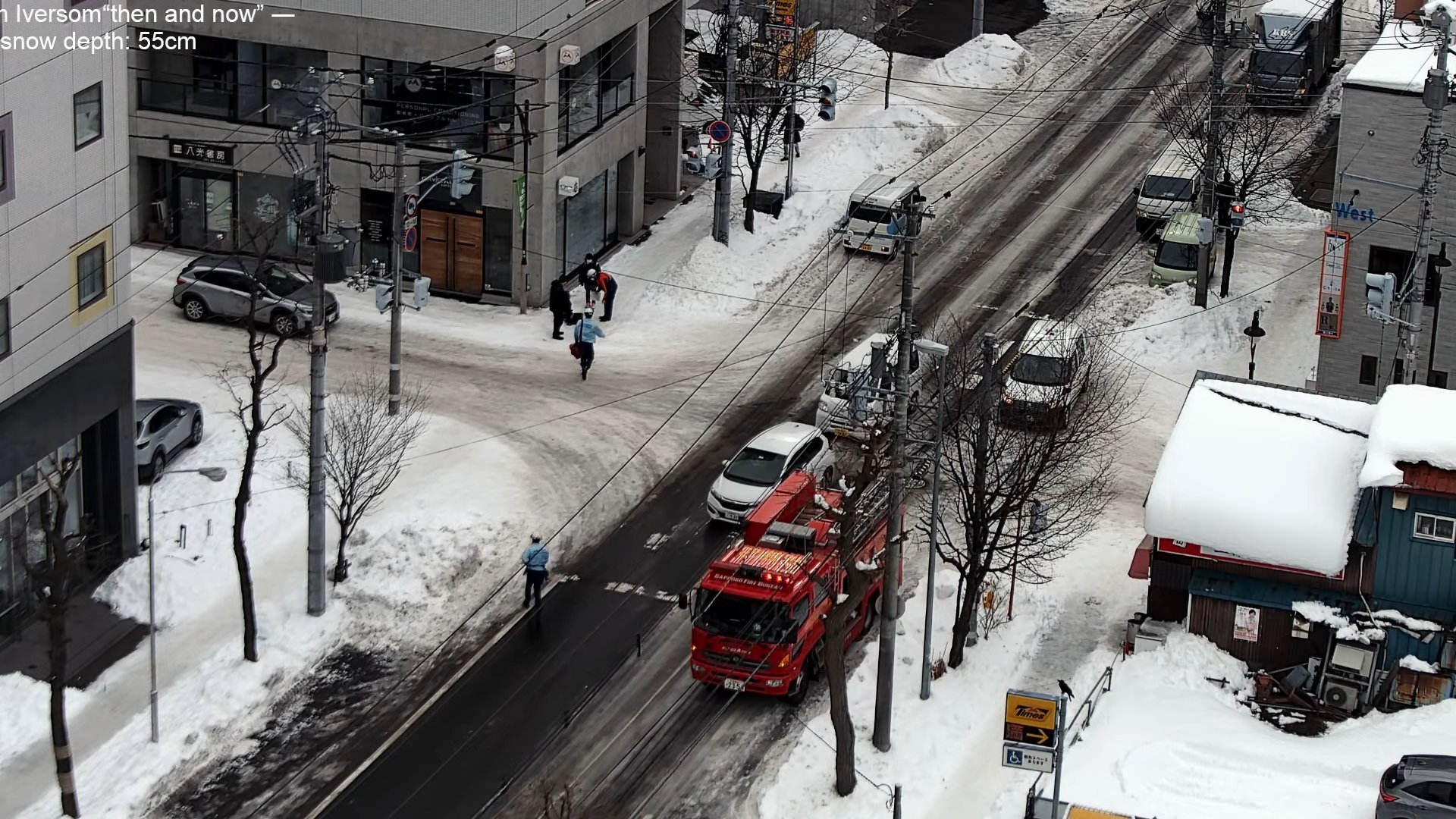 冬の札幌のツルツル路面で転倒して救急車で運ばれるレベル事故