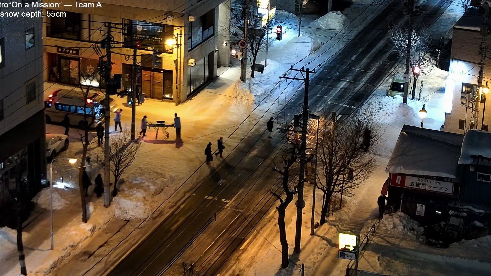 冬の札幌のツルツル路面で転倒して救急車で運ばれるレベル事故